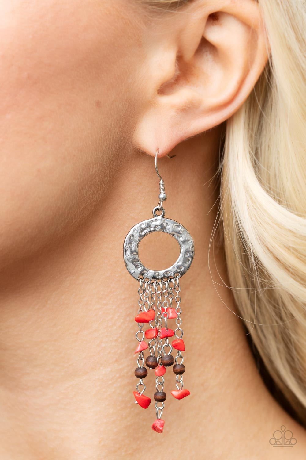 Primal Prestige - Red Earring - Paparazzi - Dare2bdazzlin N Jewelry