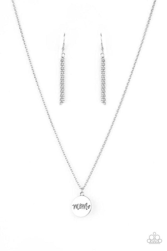 The Cool Mom Silver Necklace - Paparazzi - Dare2bdazzlin N Jewelry