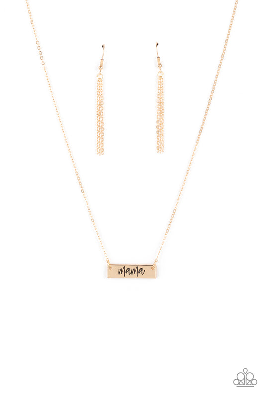 Blessed Mama - Gold Necklace - Paparazzi - Dare2bdazzlin N Jewelry
