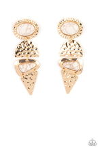 Load image into Gallery viewer, Earthy Extravagance - Gold Earring - Paparazzi - Dare2bdazzlin N Jewelry
