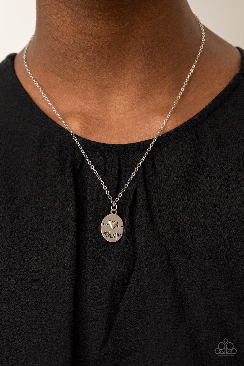 They Call Me Mama - Silver Necklace - Paparazzi - Dare2bdazzlin N Jewelry