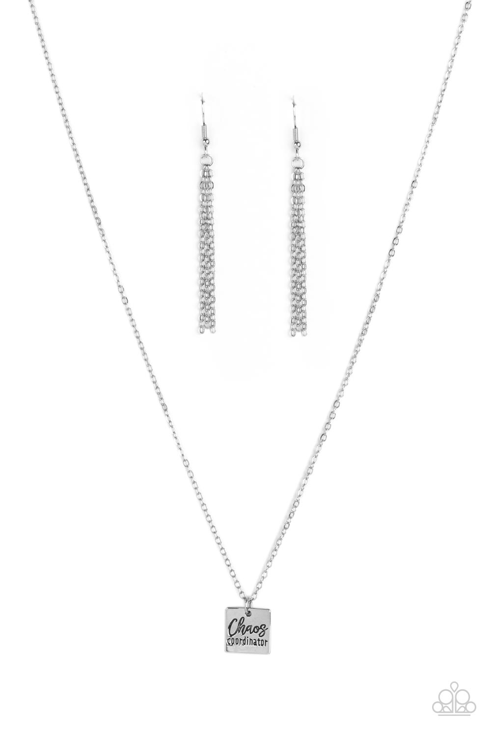 Chaos Coordinator - Silver Necklace - Paparazzi - Dare2bdazzlin N Jewelry