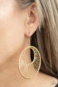 Artisan Applique - Gold Earring - Paparazzi - Dare2bdazzlin N Jewelry