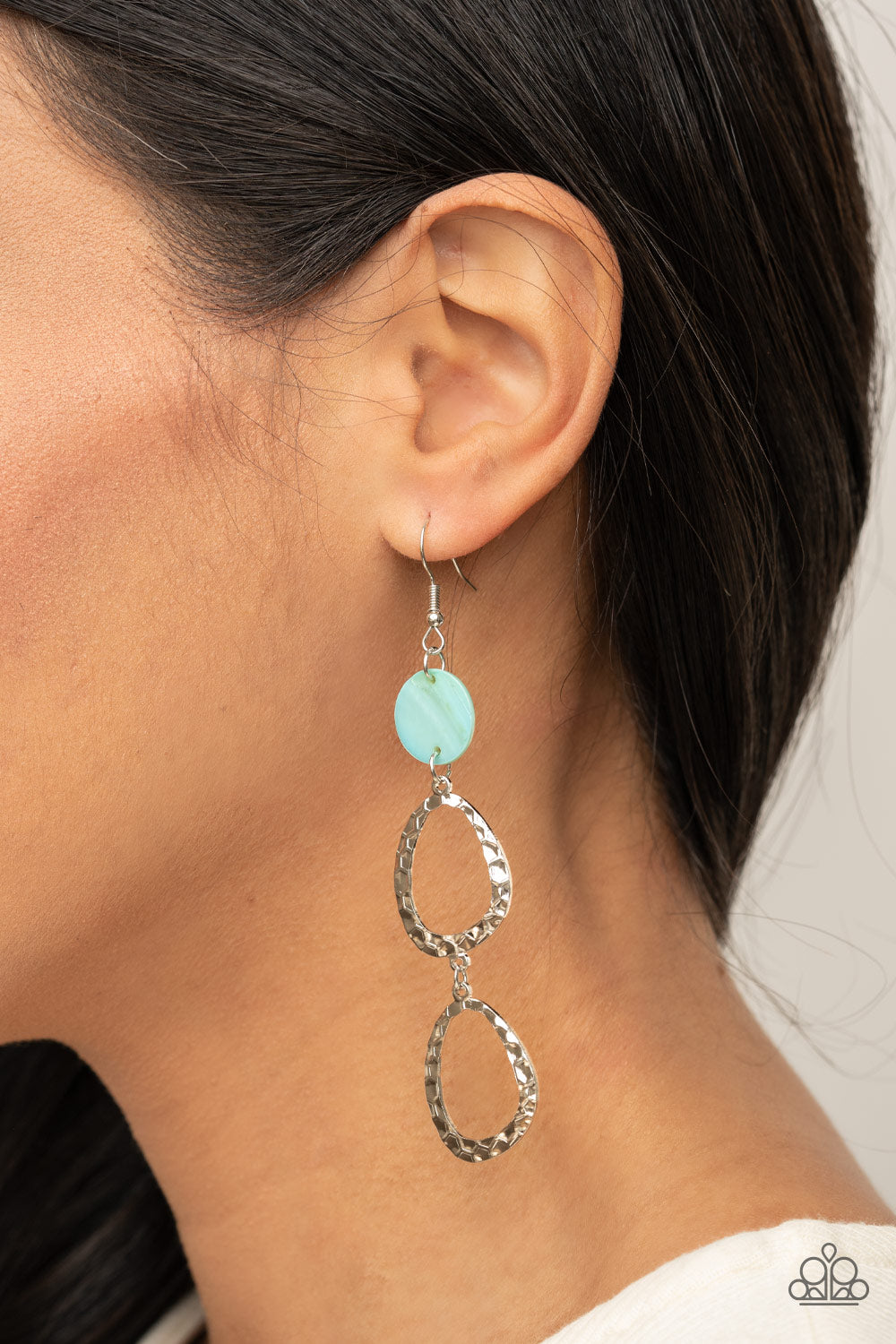 Surfside Shimmer - Blue Earring - Paparazzi - Dare2bdazzlin N Jewelry