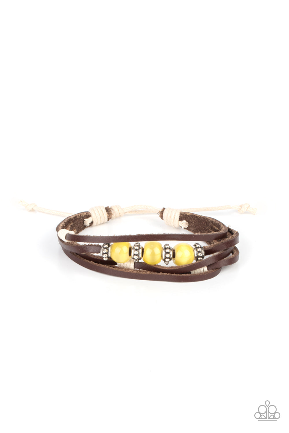 Homespun Radiance - Yellow Urban Bracelet - Paparazzi - Dare2bdazzlin N Jewelry