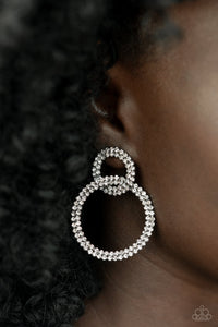 Intensely Icy - Black Earring - Paparazzi - Dare2bdazzlin N Jewelry