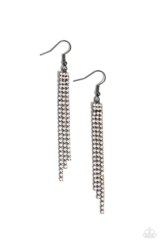 Candescently Couture - Black Earring - Paparazzi - Dare2bdazzlin N Jewelry