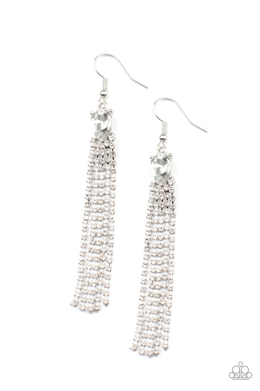 Drop-Dead Dainty - White Earring - Paparazzi - Dare2bdazzlin N Jewelry