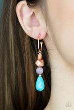 Load image into Gallery viewer, Boulevard Stroll - Copper Earring - Paparazzi - Dare2bdazzlin N Jewelry
