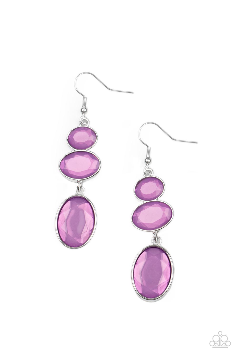 Tiers Of Tranquility - Purple Earring - Paparazzi - Dare2bdazzlin N Jewelry