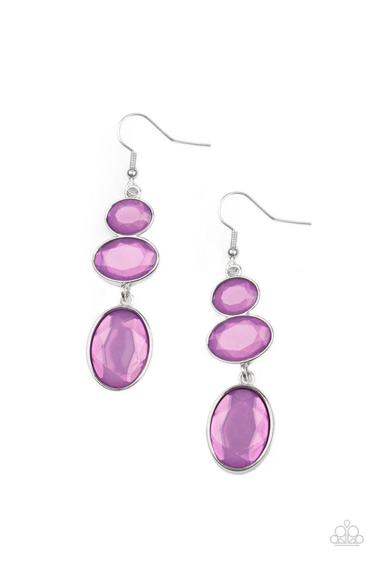 Tiers Of Tranquility - Purple Earring - Paparazzi - Dare2bdazzlin N Jewelry
