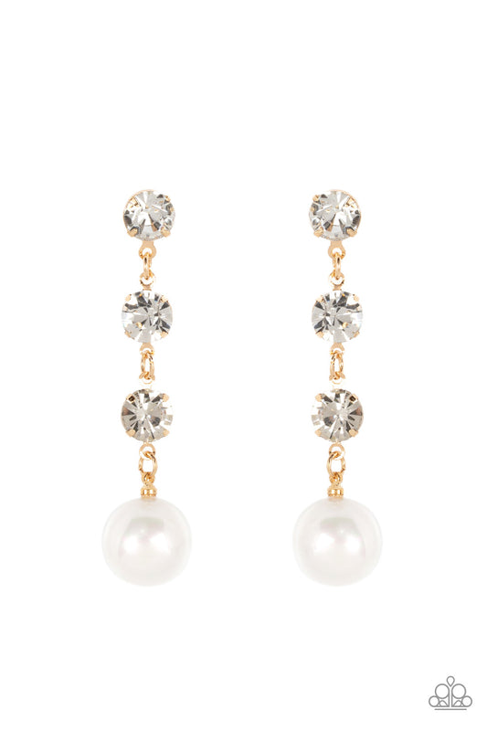 Yacht Scene - Gold Earring - Paparazzi - Dare2bdazzlin N Jewelry