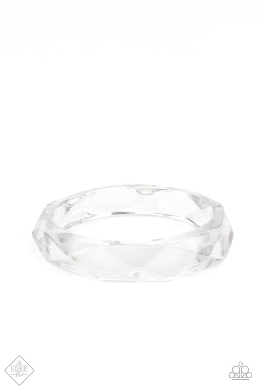 Clear-Cut Couture - White Bracelet - Paparazzi - Dare2bdazzlin N Jewelry