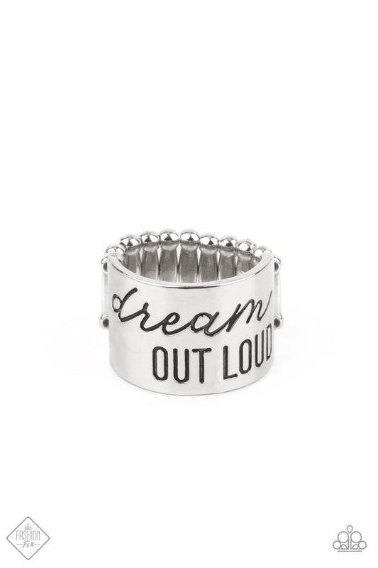 Dream Louder Silver Ring - Paparazzi - Dare2bdazzlin N Jewelry