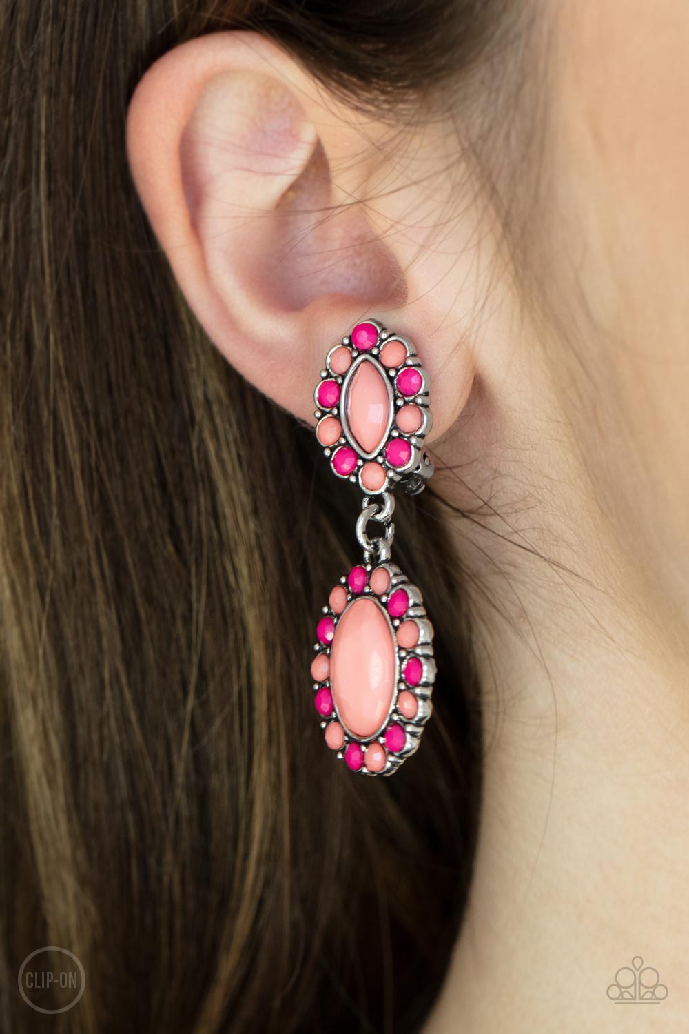 Positively Pampered - Orange  Earring - Paparazzi - Dare2bdazzlin N Jewelry