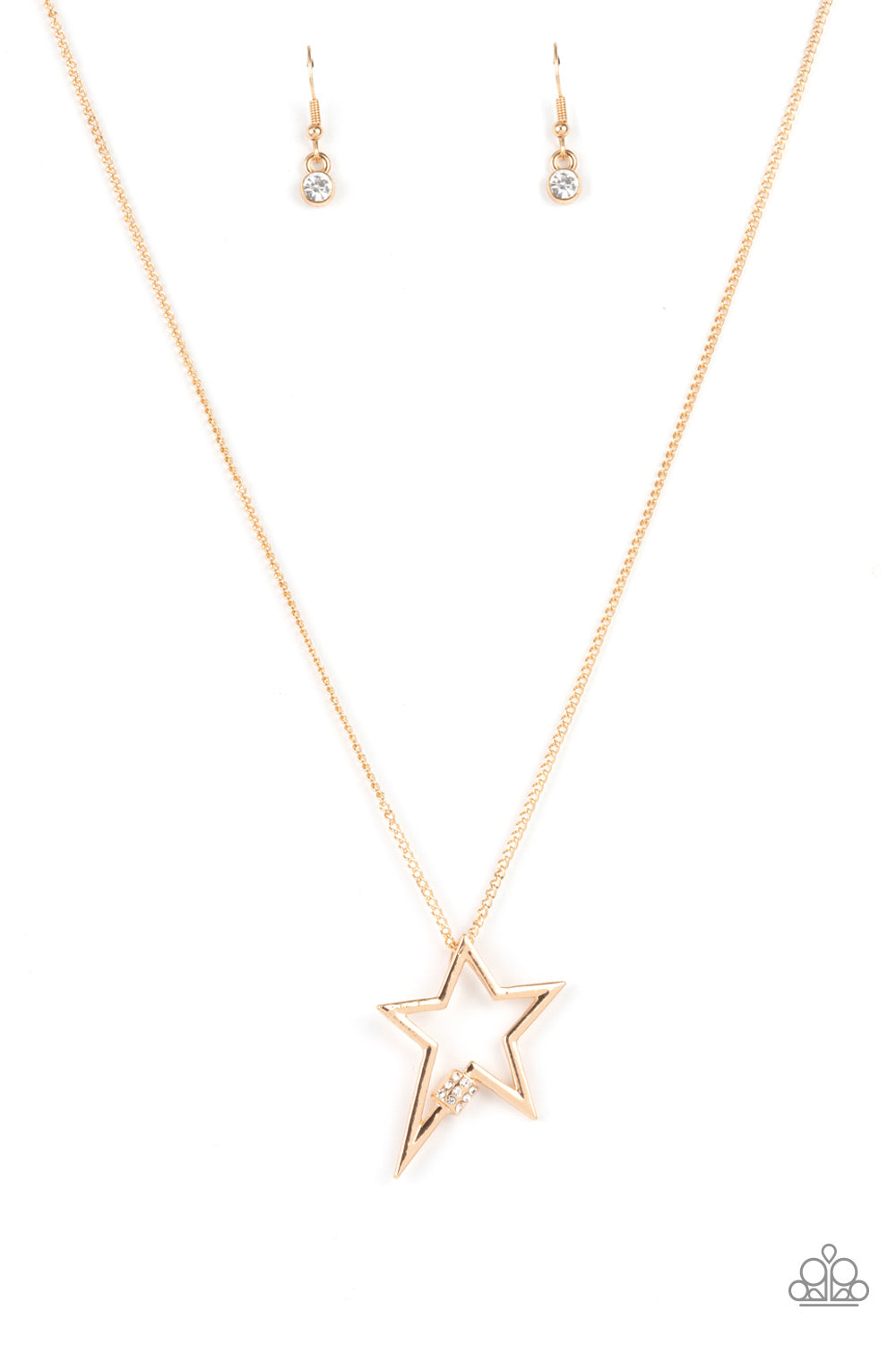 Light Up The Sky - Gold Necklace - Paparazzi - Dare2bdazzlin N Jewelry