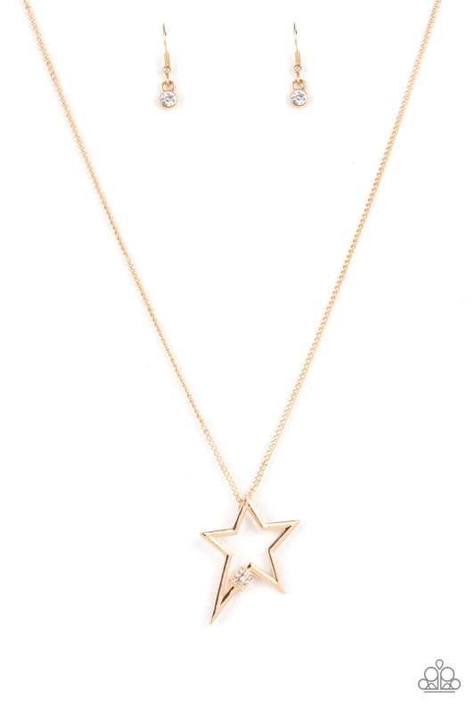 Light Up The Sky - Gold Necklace - Paparazzi - Dare2bdazzlin N Jewelry