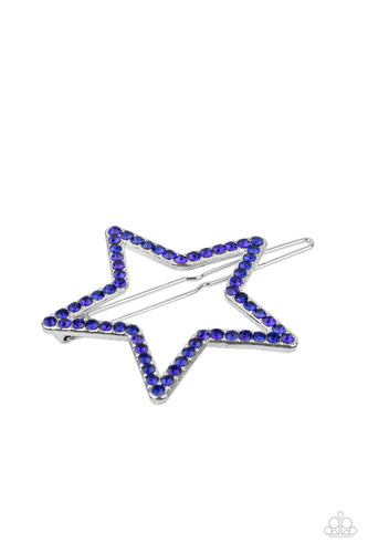 Stellar Standout - Blue Hair Clip - Paparazzi - Dare2bdazzlin N Jewelry