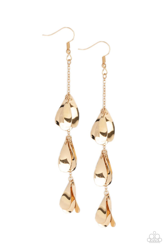 Arrival CHIME - Gold Earring - Paparazzi - Dare2bdazzlin N Jewelry