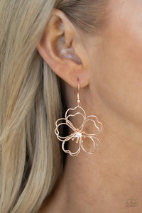 Petal Power - Rose Gold Earring - Paparazzi - Dare2bdazzlin N Jewelry