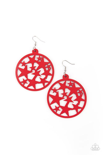 Cosmic Paradise - Red Earring - Paparazzi - Dare2bdazzlin N Jewelry