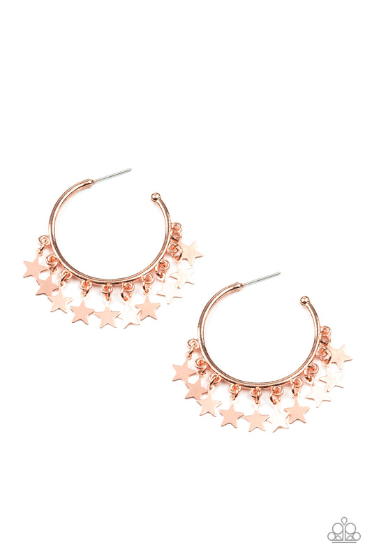 Happy Independence Day - Copper Earring - Paparazzi - Dare2bdazzlin N Jewelry