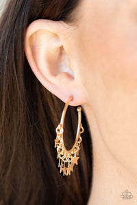 Happy Independence Day - Gold Earring - Paparazzi - Dare2bdazzlin N Jewelry