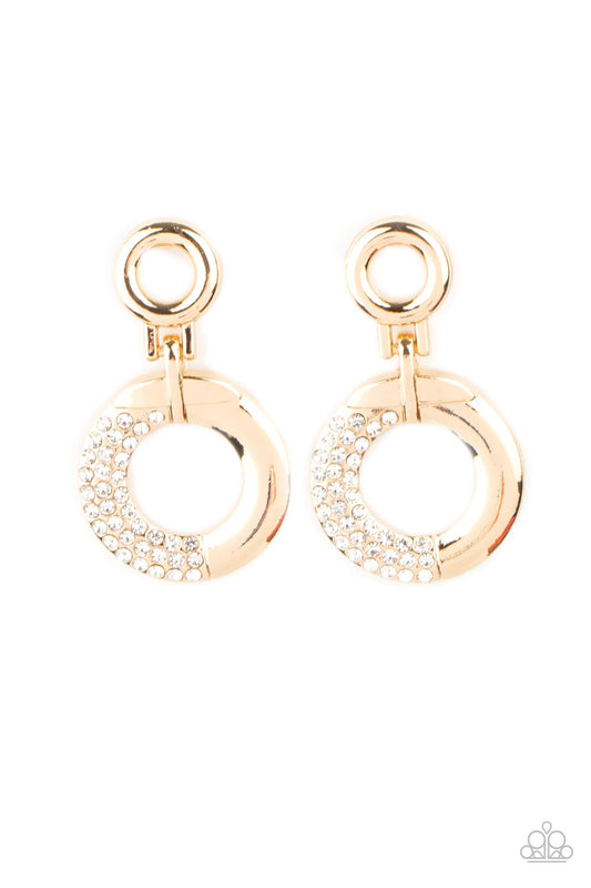 Modern Motivation - Gold Earring - Paparazzi - Dare2bdazzlin N Jewelry