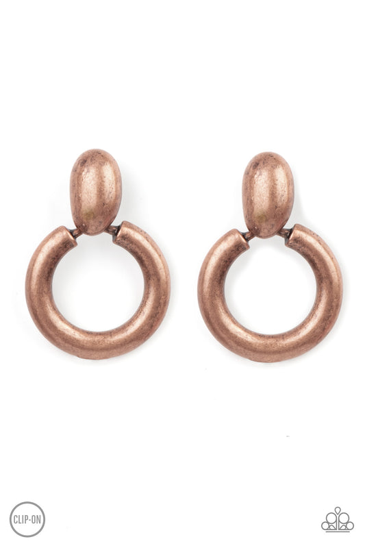 Ancient Artisan - Copper Earring - Paparazzi - Dare2bdazzlin N Jewelry