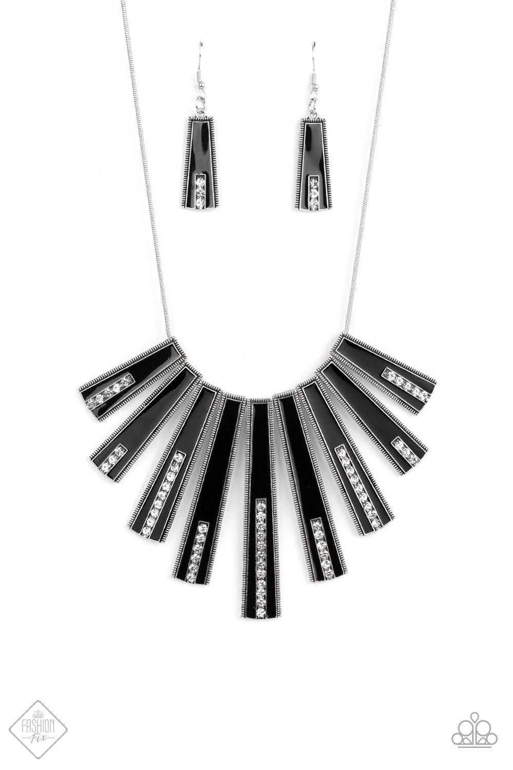 FAN-tastically Deco - Black Necklace - Paparazzi - Dare2bdazzlin N Jewelry