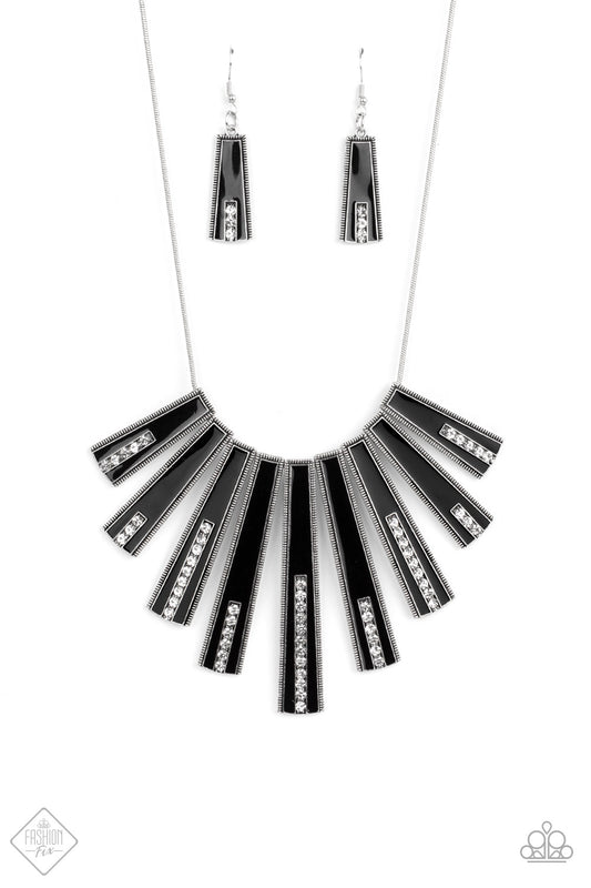 FAN-tastically Deco - Black Necklace - Paparazzi - Dare2bdazzlin N Jewelry