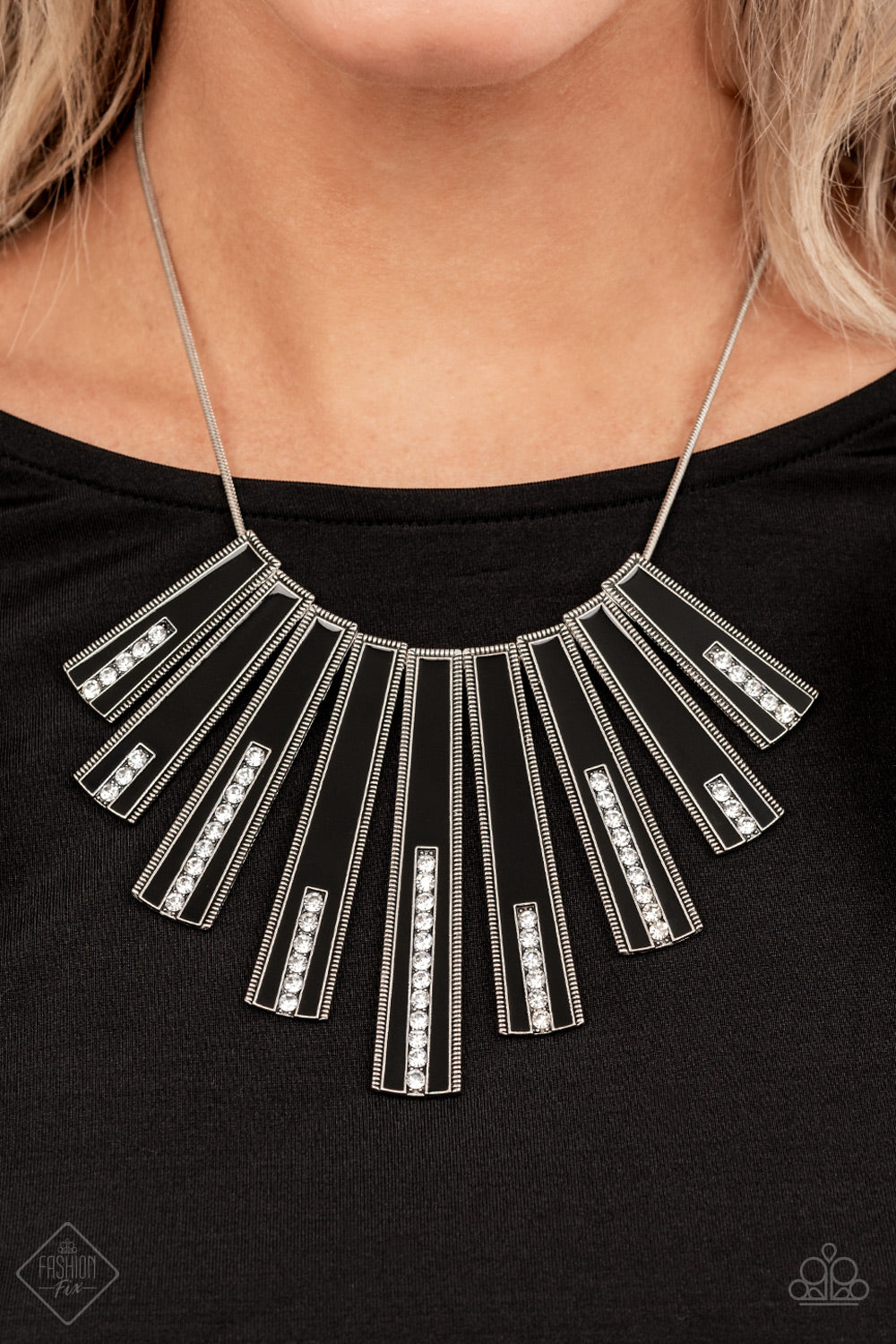 FAN-tastically Deco - Black Necklace - Paparazzi - Dare2bdazzlin N Jewelry