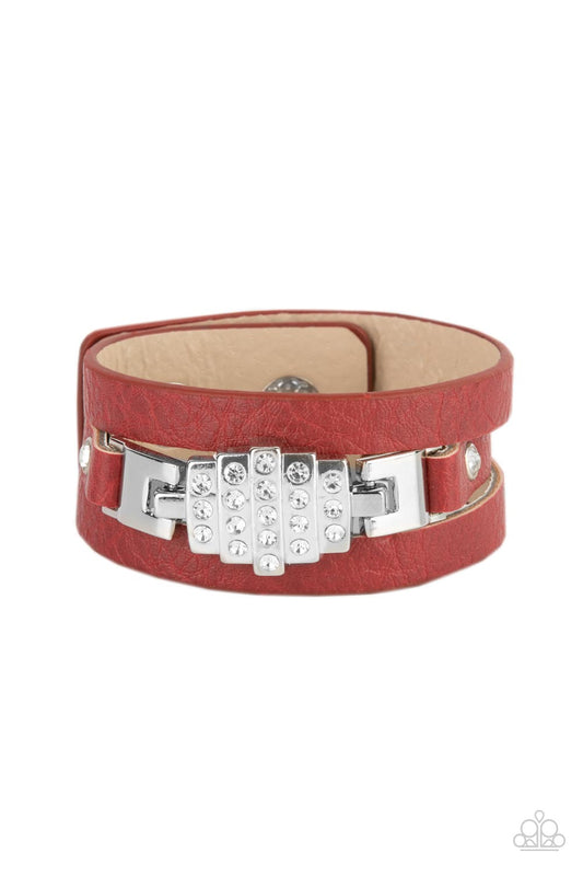 Ultra Urban - Red Bracelet - Paparazzi - Dare2bdazzlin N Jewelry