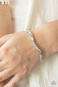 Twisted Twinkle - White Bracelet - Paparazzi - Dare2bdazzlin N Jewelry