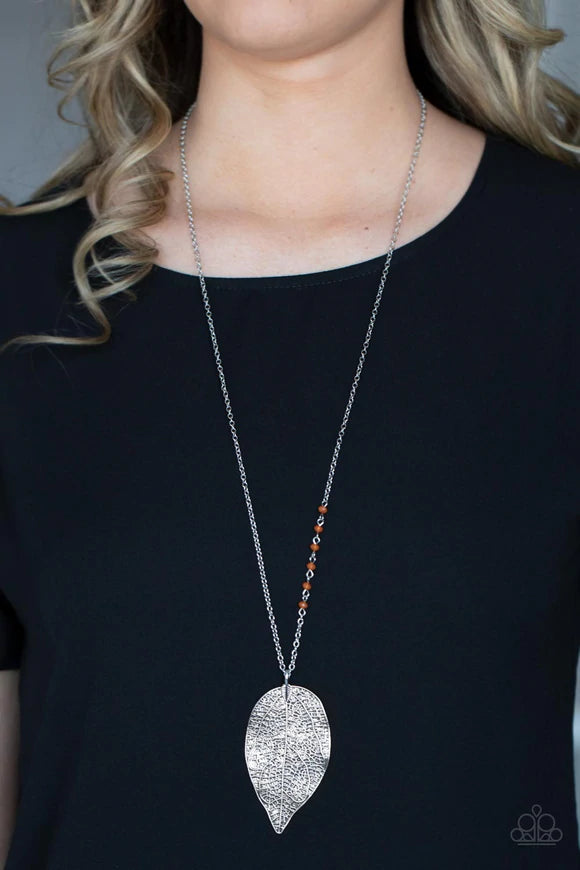 Frond Fantasy Orange Necklace - Paparazzi - Dare2bdazzlin N Jewelry