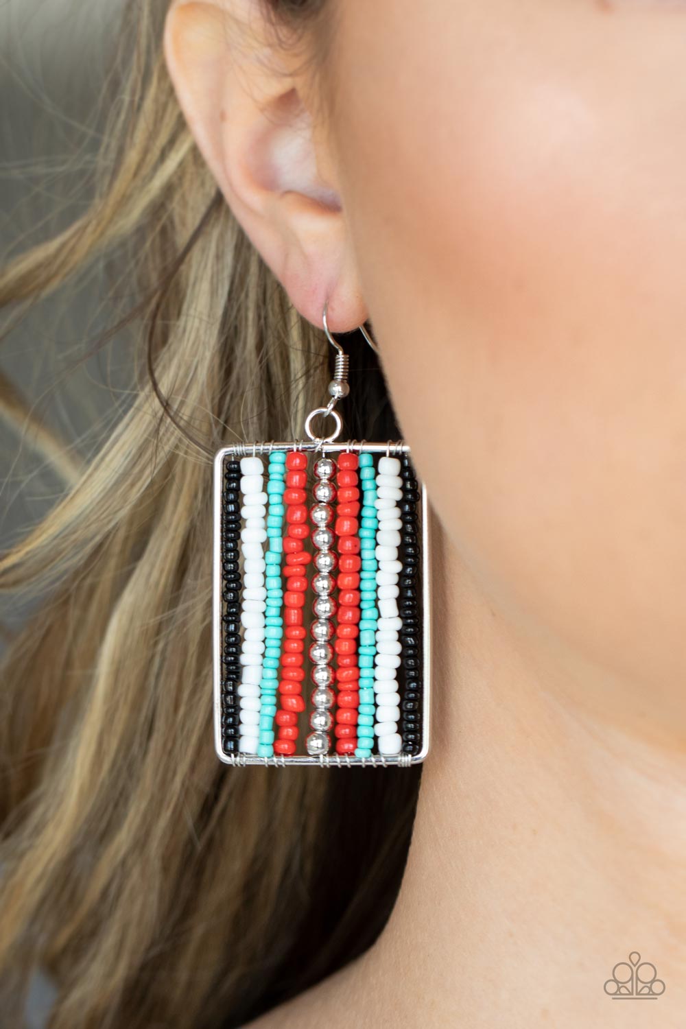 Beadwork Wonder - Red Earring - Paparazzi - Dare2bdazzlin N Jewelry