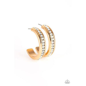 5th Avenue Fashionista - Gold Earring - Paparazzi - Dare2bdazzlin N Jewelry
