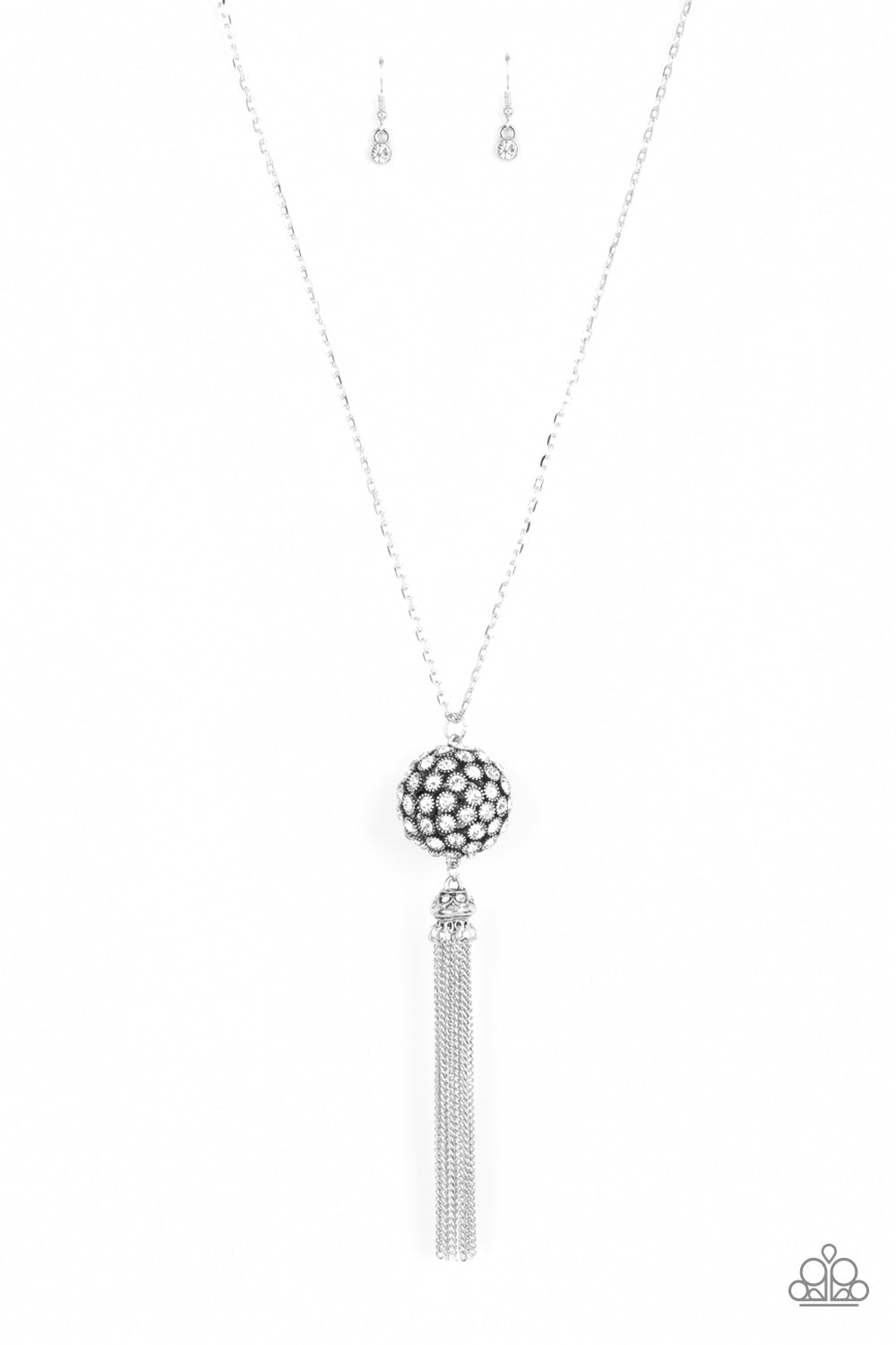 Rhinestone Revolution - White Necklace - Paparazzi - Dare2bdazzlin N Jewelry