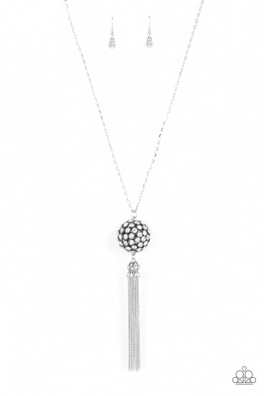 Rhinestone Revolution - White Necklace - Paparazzi - Dare2bdazzlin N Jewelry