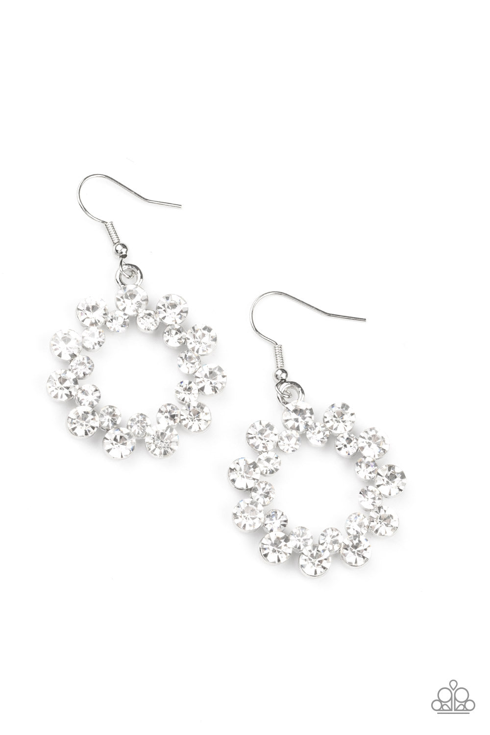 Champagne Bubbles - White Earring - Paparazzi - Dare2bdazzlin N Jewelry