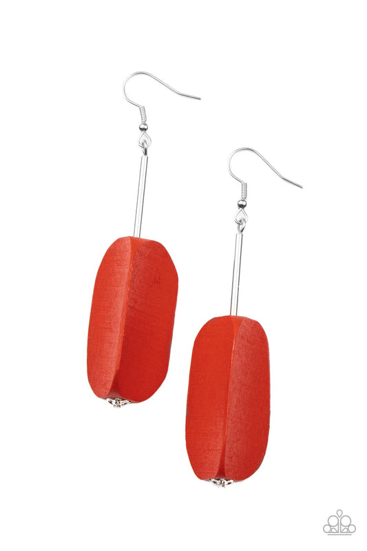 Tamarack Trail - Red Earring - Paparazzi - Dare2bdazzlin N Jewelry