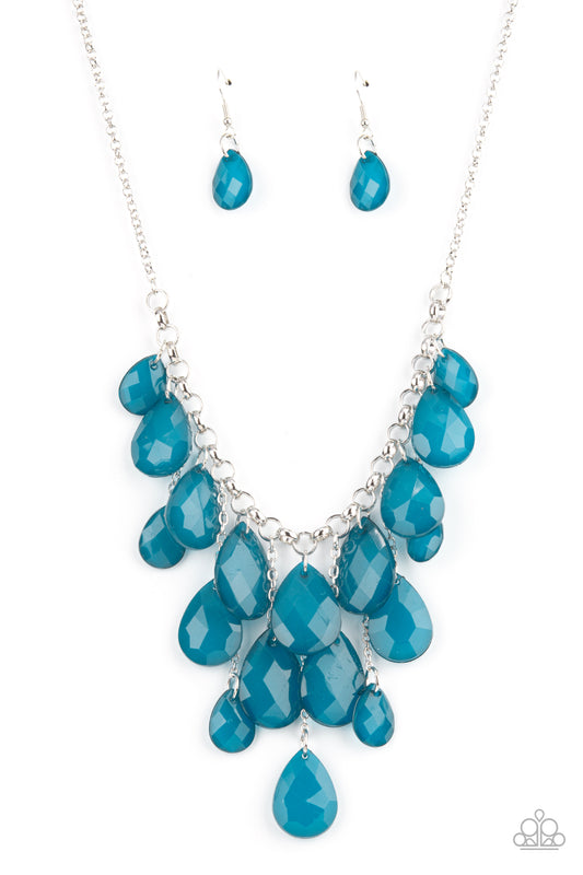 Front Row Flamboyance - Blue Necklace - Paparazzi - Dare2bdazzlin N Jewelry