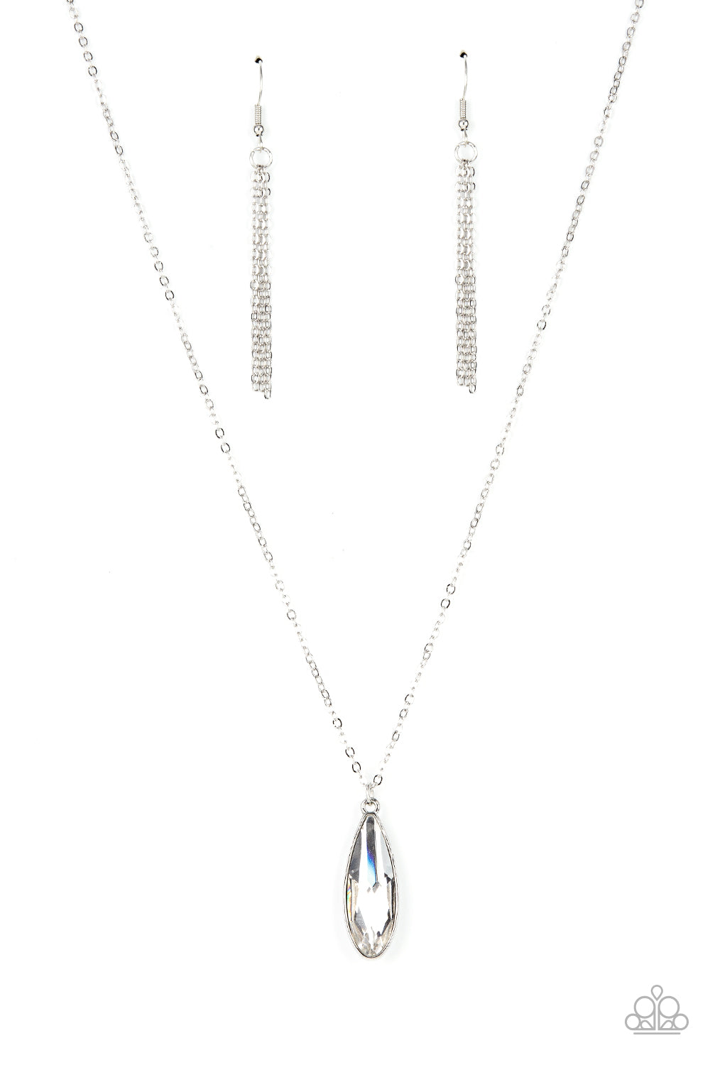 Prismatically Polished - White Necklace - Paparazzi - Dare2bdazzlin N Jewelry