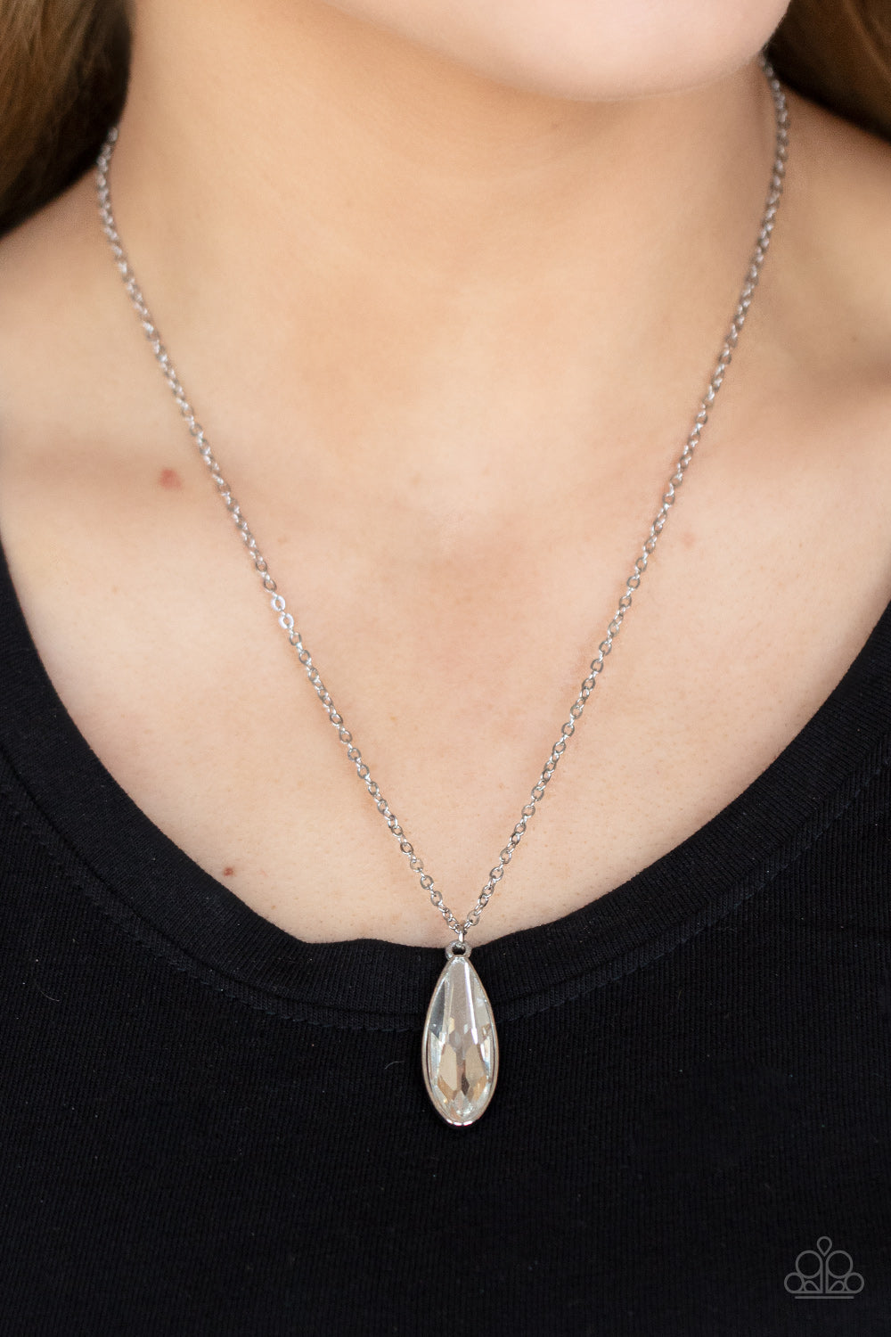 Prismatically Polished - White Necklace - Paparazzi - Dare2bdazzlin N Jewelry