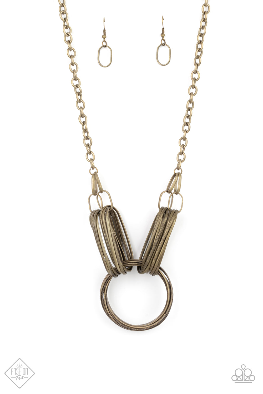 Lip Sync Links - Brass Necklace - Paparazzi - Dare2bdazzlin N Jewelry