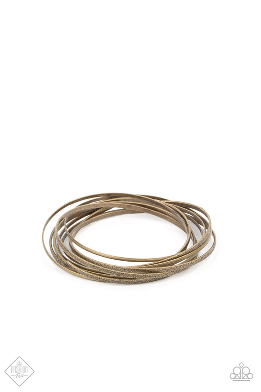 Suddenly Synced - Brass Bracelet - Paparazzi - Dare2bdazzlin N Jewelry
