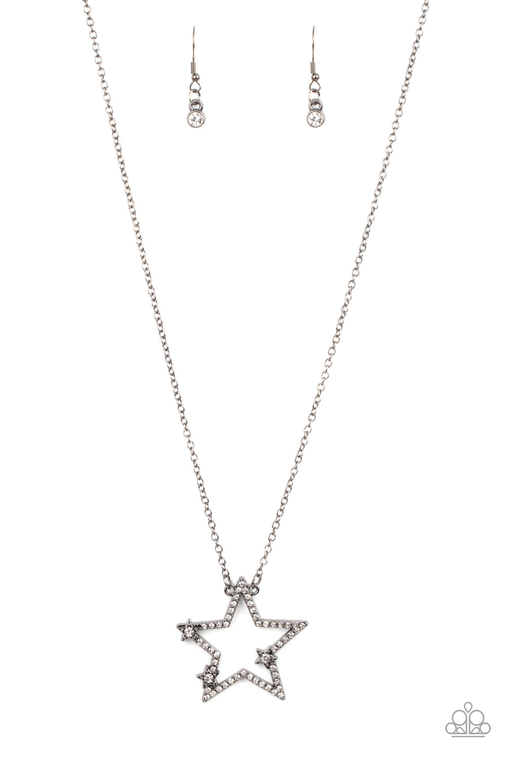 I Pledge Allegiance to the Sparkle - Black Necklace - Paparazzi - Dare2bdazzlin N Jewelry