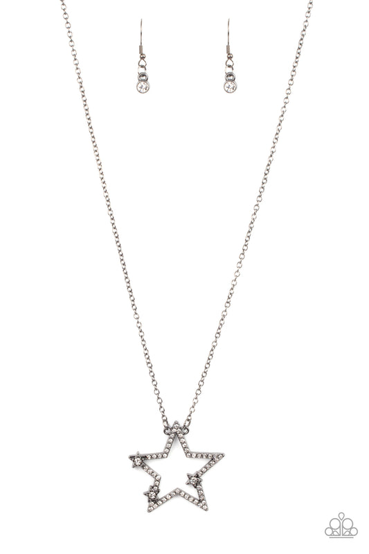 I Pledge Allegiance to the Sparkle - Black Necklace - Paparazzi - Dare2bdazzlin N Jewelry