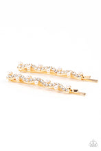 Load image into Gallery viewer, Ballroom Banquet - Gold Hairpin - Paparazzi - Dare2bdazzlin N Jewelry
