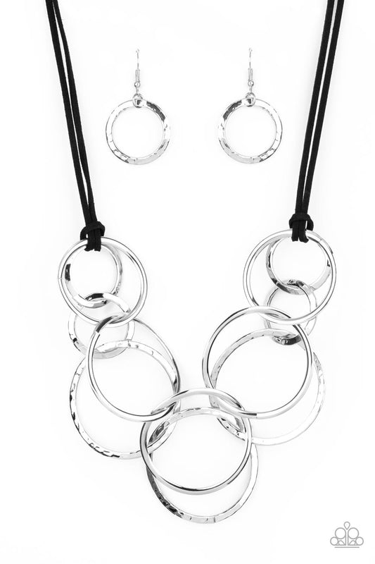 Spiraling Out of COUTURE - Silver Necklace - Paparazzi - Dare2bdazzlin N Jewelry